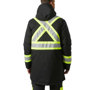 Vestes de travail d'hiver pour hommes personnalisées, imperméables, coupe-vent, respirantes, haute visibilité, bandes réfléchissantes robustes, vêtements de travail - Product Image 3