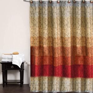 Ensemble de rideaux de douche Miramar 12 pièces avec un décor moderne, classique, luxueux et contemporain, comprend des crochets contemporains - Product Image 6