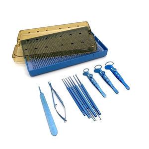 Ensemble de curettes pour chalazion en titane, instruments chirurgicaux ophtalmiques, kit de curettes pour chirurgie oculaire, outils médicaux réutilisables - Product Image 1