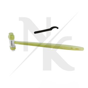 Marteau de bijoutier robuste en laiton et nylon avec tête de clé, marteau à face amovible, manche en bois, pour la fabrication artisanale de bijoux et le travail des métaux - Product Image 6