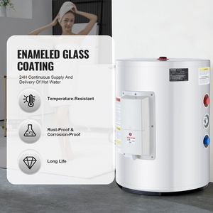 Chauffe-eau électrique instantané de 10 gallons, 1,6 kW, sans réservoir, avec affichage LED, commande par bouton, étanche IPX4 - Product Image 4