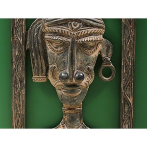 Fait à la main 8 pouces petit Vintage Tribal hommes tenture murale article de décoration - Product Image 3