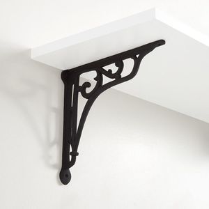 Reinforced <b>Floating</b> Metal <b>Shelf</b> Bracket with Strong <b>Wall</b> Mount Design for Home Office Kitchen and Retail Display Use - Product Image 6