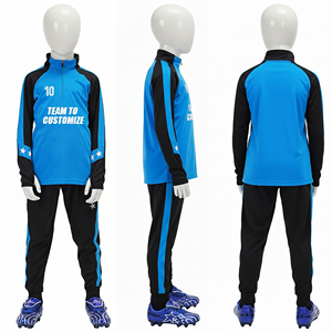 Conjunto Deportivo Informal para Niños, para Invierno, para Actividades al Aire Libre, Mangas Largas, 100% Algodón, Transpirable, de Secado Rápido, para Fitness, Running y Deportes - Product Image 1