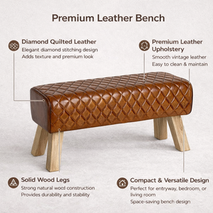 ม้านั่งหนังดีไซน์ทันสมัยพร้อมเบาะนุ่มสบาย โครงสร้างแข็งแรงทนทาน เหมาะสำหรับทางเข้าบ้าน ห้องนอน ห้องนั่งเล่น หรือห้องรับประทานอาหาร - Product Image 3