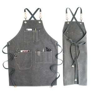 Delantal de Barbero de Lona de Alta Gama con Logotipo Personalizado, Chaleco de Barman de Lujo con Bolsillos para Herramientas, Delantales de Trabajo Duraderos Unisex para Camareros - Product Image 2