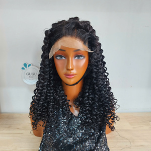 Kinky Curly Glueless Lace Front Remy Vietnamese Human Hair <b>Wigs</b> Natural Color Women HD for Lace Closure Frontal <b>Long</b> Length - Product Image 3