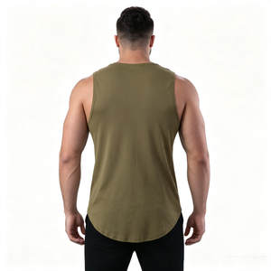OEM Custom Wholesale Manufacturer Organic Cotton Gym Workout Tank Top <b>Singlet</b> Bulk Supplier Private Label Apparel - Product Image 3