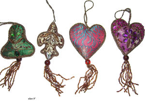 Décorations de Noël de luxe en acrylique, ornements suspendus, broderie manuelle simple face, étoile, papillon pour la maison - Product Image 3