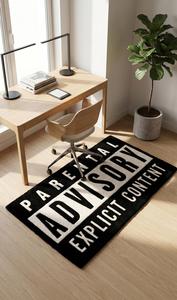 Alfombra Decorativa Moderna de Lana Tufted a Mano con Diseño Geométrico Antideslizante, Estilo Etiqueta Blanca y Negra Única para Decoración del Hogar - Product Image 4
