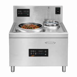 Cuisinière à wok électrique professionnelle à tête unique en acier inoxydable avec contrôle numérique pour cuisine de restaurant - Product Image 1