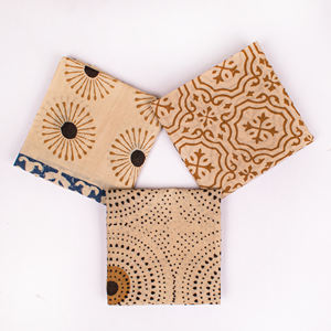 Ensemble de bandanas classiques en coton imprimé naturel fait main, style Bagru, bandanas indiens bohèmes, foulard pour le cou, accessoires pour cheveux vintage, bandana - Product Image 3