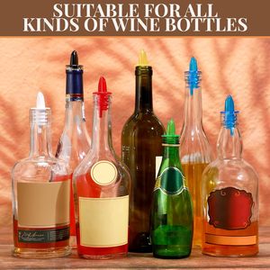 Hot Selling Bar Tool Easy Use <b>Plastic</b> <b>Rubber</b> Wine Aerator Dispenser Bottle Spout Free Flow Oil Vinegar Wine Oil Bottles - Product Image 5