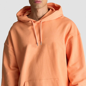 Sudadera con Capucha Oversize 100% Algodón Terry de Alta Calidad, Estilo Urbano, Forro Polar Grueso con Hombros Caídos, Sudaderas Básicas Lisas para Hombre - Product Image 2