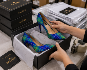 Chaussures à talons hauts pour femmes, style écossais, pour mariage et fête, escarpins à bout pointu, mode, OEM ODM, vente en gros - Product Image 6