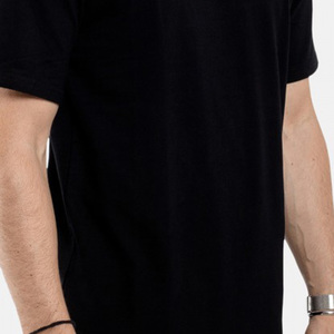 <b>Men's</b> Black Short Sleeve O-Neck Solid <b>T</b>-<b>Shirt</b> Plain Dyed Jersey Casual 100% Cotton Breathable Quick Dry - Product Image 5