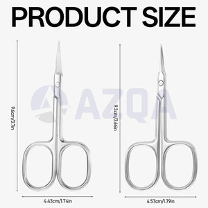 Tijeras Profesionales de Acero Inoxidable para Cutículas y Cejas, Set de Tijeras de Belleza para un Cuidado Preciso de las Uñas - Product Image 2
