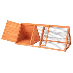 Casetta Classica Retrò in Legno di Abete da 50 Pollici per Animali Domestici di Taglia Grande, Gabbia in Legno per Conigli e Porcellini d'India con Motivo Solido per Piccoli Animali - Product Image 4