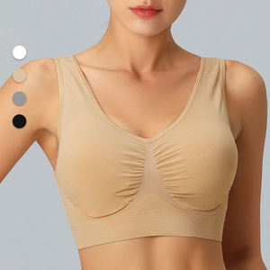 Soutien-gorge de sport pour femmes grandes tailles S-3XL, idéal pour la gym, la course à pied, le yoga, avec coussinets amovibles, sans coutures, confortable et ajustable. - Product Image 2