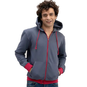 Sweat-shirts à capuche surdimensionnés pour hommes de haute qualité, 96 % polyester, 4 % élasthanne, logo personnalisé imprimé, fermeture éclair solide, épais et lourd, vente en gros - Product Image 1
