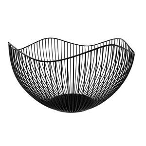 Corbeille à fruits en fil métallique ondulé, panier à légumes créatif et moderne pour centre de table, salon, cuisine, garde-manger, bureau - Product Image 1