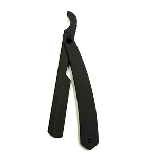 Navaja de barbero de acero inoxidable con mango de plástico, afeitadora profesional de filo recto para rostro - Product Image 6