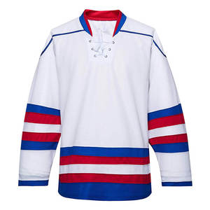 Maillot de hockey sur glace personnalisé de qualité supérieure, uniforme d'équipe adulte en gros, respirant, léger, en polyester imprimé, tenue de match de hockey à manches courtes - Product Image 5