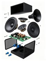 Système de sonorisation professionnel, pack de 4 enceintes doubles 15 pouces 1000W, amplificateur 4x2300W, mixeur 8 canaux, micro sans fil, séquenceur, rack, flight case pour