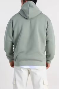 Sweat à capuche basique en polaire pour homme, coupe classique, bleu ciel, avec cordon de serrage assorti, décontracté, avec poche avant - Product Image 4