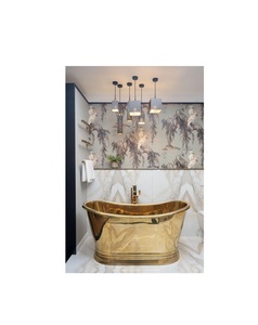 อ่างอาบน้ำทองเหลืองพรีเมียม อ่างแช่ตัวแบบลอยตัวสุดหรู ดีไซน์สปาในบ้านสุดหรูหรา ผลิตด้วยมือ คอลเลคชั่นดีไซน์สวยงาม - Product Image 1