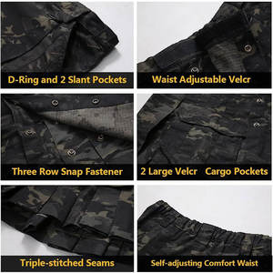 Men's Kilt for Men, Camo Scottish Outdoor Utility Pleated Tactical Kilt, Irish Highland Hybrid Kilts - Product Image 4