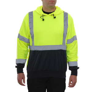 Último diseño Sudadera CON CAPUCHA DE SEGURIDAD Alta visibilidad Construcción Seguridad Hi Vis Chaqueta DE SEGURIDAD reflectante Chaqueta reflectante Premium - Product Image 1