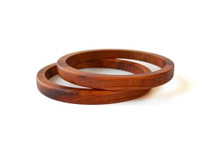 Brazalete de Madera con Diseño Acanalado, Clásico, Unisex, con Patrón de Amantes, Estilo Islámico Abierto, Joyería de Moda para Fiestas - Product Image 3