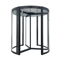 Porte tournante en verre trempé, porte tournante automatique, entrée commerciale
