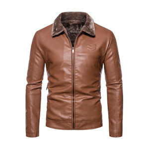 Leather Fur <b>Jacket</b> <b>for</b> <b>Men</b> – Winter <b>Shearling</b> Style - Product Image 5