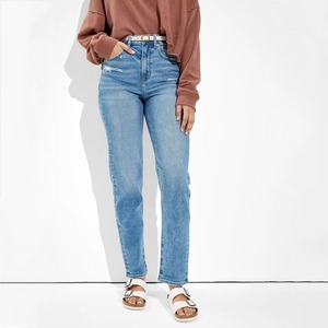 กางเกงยีนส์เดนิมยืดทรงบอยเฟรนด์เอวกลางสีเข้มสไตล์วายทูเคสุดเท่สำหรับผู้หญิงใส่หน้าร้อนแบบซิป - Product Image 1