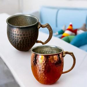 Taza Moscow Mule de Cobre Martillado Antiguo con Asa de Latón, Precio de Fábrica, Artesanía, Tazas para Cerveza de Jengibre, Suministros para Bares - Product Image 2