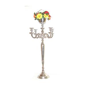 Candelabro Floral Dorado en Relieve de 5 Brazos con Portavelas Decorativo en Forma de Flor, Decoración para el Hogar, Portavelas de Metal Duradero - Product Image 5