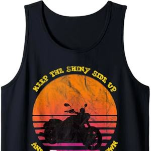 Débardeur décontracté pour homme Gilet confortable en coton spandex avec insigne de décoration noir en jersey tricoté sérigraphié - Product Image 4