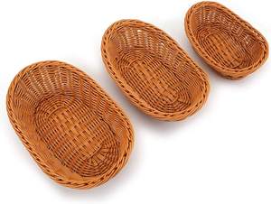 Retro Eco-Friendly Handmade Fruit Rattan Wicker Picnic Storage <b>Baskets</b> for Dining Table Living Room Kitchen Organizers - Product Image 5
