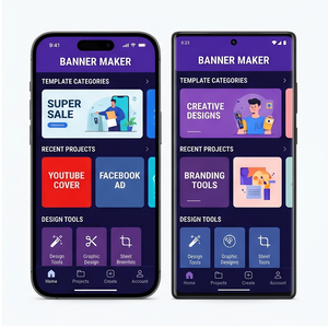 Royalcraft <b>Banner</b> Maker App – Design <b>Banners</b>, Ads, Social Media Covers & Marketing Templates ios/android - Product Image 2