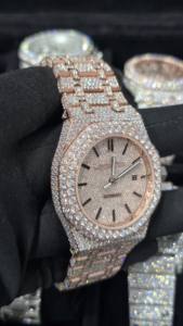 Reloj de Lujo con Diamantes, Estilo Hip Hop, Movimiento Automático, Edición Limitada, Moderno, Analógico, VVS1, Moissanita, Unisex, con Caja - Product Image 3