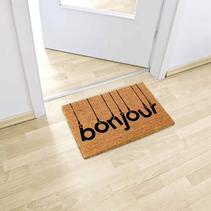 Fournisseur en gros États-Unis Canada Jucor Tapis d'extérieur épais classique/moderne/traditionnel en microfibre marron avec dos antidérapant tufté - Product Image 1