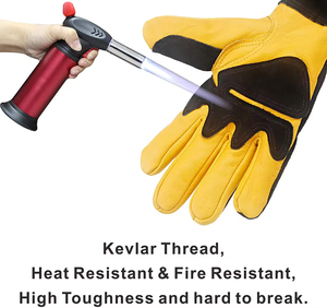 14inch Premium Palm Thumb Index Finger Reinforced Tig Welding <b>Gloves</b> Oil Resistant Heat-resistant Chemical Proof Welder <b>Gloves</b> - Product Image 3