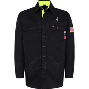Wholesale Men's Mandarin Collar Welding Work <b>Shirts</b> Resistant Welding Clothing <b>Shirts</b> for Men Long Sleeve Crew Work - Product Image 1