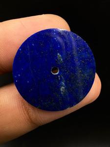 หน้าปัดนาฬิกาสีน้ำเงินธรรมชาติ ลาพิส ลาซูลี ขนาด 31.50 มม. รูปทรงกลม หนา 1.60 มม. ขัดเงาด้านเดียว - Product Image 3