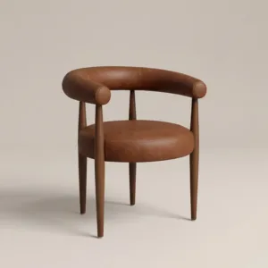 Silla de Comedor de Madera Resistente SINTERIOR MODERN TAN ELAN CARVER para Oficina en Casa y Bar en Casa - Product Image 2