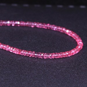 Cuentas facetadas de topacio rosa natural de 3-4 mm, hilo de piedras preciosas para la fabricación de joyería, venta al por mayor a granel - Product Image 3