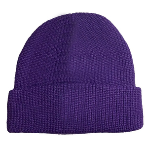 Jacquard Plaid Beanie Outdoor <b>Winter</b> Knit <b>Cap</b> Unisex Casual Thick Rib Knit 100% Acrylic - Product Image 4