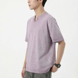 Premium Vintage Style Cotton T-<b>Shirt</b> <b>Men</b> Oversized Relaxed Fit Soft Washed Fabric Blank Eco-Friendly <b>Retro</b> Streetwear Casual - Product Image 3